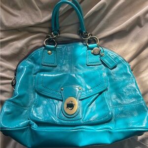 Coach Turquoise Leather Shoulder Bag